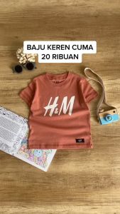 Baju Anak Laki Laki Perempuan Model T-Shirt S/L Kualitas Distro 1-12 Tahun Premium H