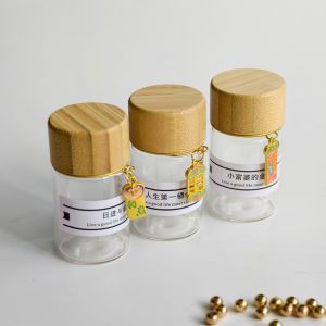 Mini Transparent Glass Storage Bottle Sealed Jar for Storing Lucky Beans And Vermilion Sand Creative Home Decor Modern Simplicity