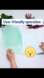 A4/Long Side Rotating Clamp Folder Pocket Document Organizer Portable Transparent Waterproof PP 23*31CM