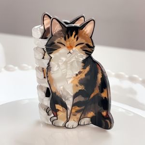 1PCS Versatile Cat Scratch Clip Acrylic Printed Scratch Clip Cute Cat Hair Accessory Suitable for Daily Use Festivals Cat Lovers