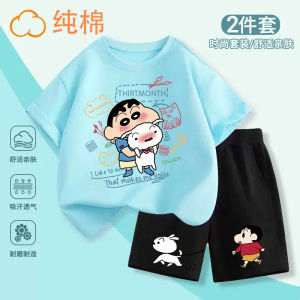 Pure Cotton Short Sleeve Cartoon T-Shirt for Boys Baby Clothing Summer Wear Comfortable Breathable Male Childrens Tops