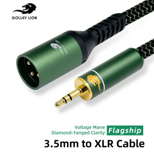 GOLLEY LION 3.5mm to XLR Male Audio Cable - Shielded Gold-Plated for Studio Mixer PC Amplifier