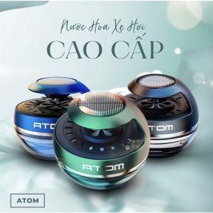 Nước hoa để xe ô tô Atom cao cấp tỏa hương khử mùi oto chai lọ nước hoa để gắn trên taplo ôtô xe hơi khuếch tán nước hoa bằng năng lượng mặt trời