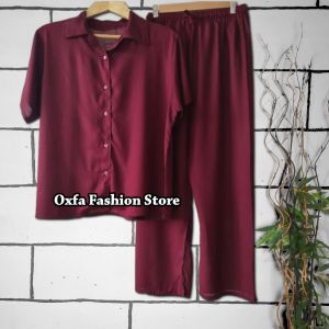 BARU BAJU SETELAN ONE SET PIYAMA RAYON WANITA LD110 I CPKH I BAJU TIDUR SANTAI PEREMPUAN TERLARIS