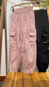 Quần kaki bé gái size đại bo gấu 9-18 tuổi thêu chữ BEST 88 dáng thể thao hàng Quản Châu cao cấp