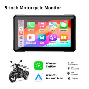 Màn Hình Xe Máy 5 Inch Chống Nước Màn Hình IPS Với CarPlay Không Dây & Android Auto Bluetooth Dành Cho Harley Yamaha Kawasaki