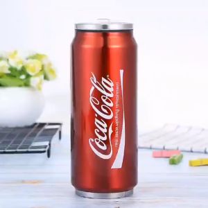 Coca Cola Cup Stainless steel Water Cup 350ml/500ml Coffee cup With suction pipe zip-top can Vacuum cup Drinking Bottle