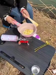 Portable Camping Stove Windproof Lightweight Fast Boil Butane Burner Outdoor Hiking Backpack Picnic Ultralight Foldable