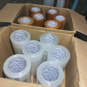 6pcs Lakban 200yard STAR TAPE warna Transparan dan Coklat
