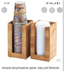 tempat gelas cup kopi/aqua kecil