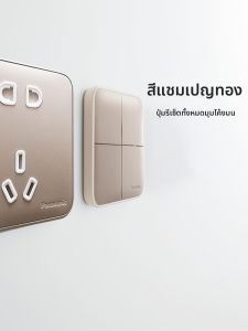 Panasonic | Champagne Gold 3 & 5 Sockets Wall Switch Panel 16A