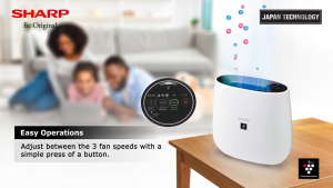 Sharp FPJ30LB (BLACK) Plasmacluster Air Purifier ionizer 23m2 Coverage HEPA Filter With HAZE Mode