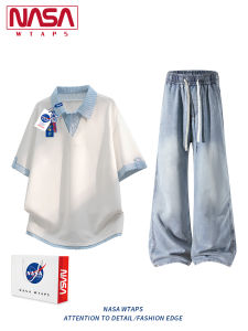 NASA WTAPS | Refreshing College Style Mens Summer Set Tencel Jeans