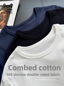 MiiOW | Cat Lady Summer 2025 Womens Cotton T-Shirt Round Neck Short Sleeve Slim Fit Base Layer Pure Cotton Outerwear Commute Style