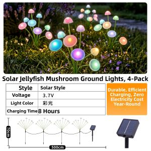 BEAUTY IN THE LIGHT | LED Solar Waterproof Outdoor Jellyfish Fairy Lights