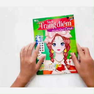 Sách Trang điểm Công chúa Quả Cara (Tô màu và bóc dán hơn 100+ stickers sáng tạo) cho bé gái
