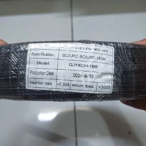 Kabel Precon 150 Meter 1 Core 3 Seling SC UPC /Kabel Fiber Optik 1s 3s 150M Siap Pakai
