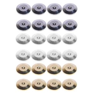 8 Pcs 25x5mm Universal Aluminum Alloy Speaker Spikes Pads Speaker Shock Base Pad Isolation Stand Feet Cone Base Mats