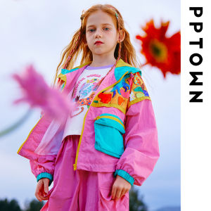 PPTOWN | Girls Hooded Water-Resistant Jacket Set