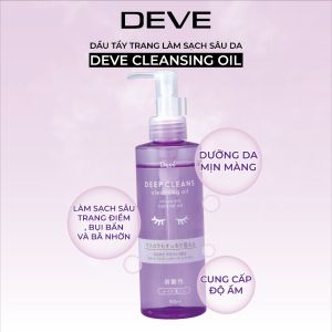 Dầu tẩy Trang Làm Sạch Sâu Da Chiết Xuất Argan Và Olive Deve Cleansing Oil 180mL