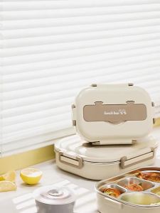 304 Stainless Steel Compartment Insulated Lunch Box Office Worker Students Sealed Portable Bento Microwae Heating Food Container