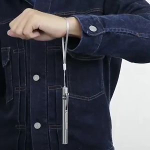 ปากกาแบบพกพา USB MINI Pocket ไฟฉาย LED ไฟฉายสแตนเลสสตีลมีที่เหน็บLED Flash light