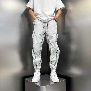 Quần Dài Nam Mùa Xuân Hè Kẻ Sọc Màu Khối Thoáng Khí Quần Dài Ống Rộng Thoải Mái Thường Ngày Thời Trang Quần Dài Phong Cách Harajuku