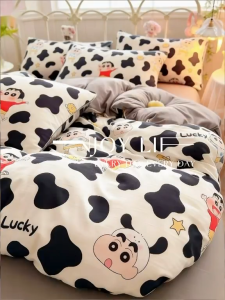 Kids Favourite ShinChan Cartoon Bedsheet💫Ideal Gift for Children & Families💕High Quality Stitching & Finishing