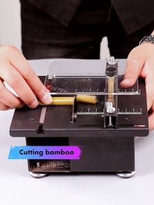 Mini Table Saw Electric Desktop Saw DIY Small Cut Off Machine Wood Cutter Acrylic Plastic Gergaji Kecil Mesin Potong Miniature desktop small table saw diy woodworking acrylic pvc chainsaw precision model saw multi-functional small cutting machine