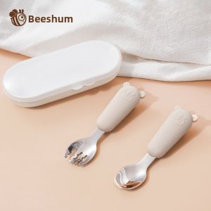 Beeshum | Baby Feeding Training Spoon Stainless Steel