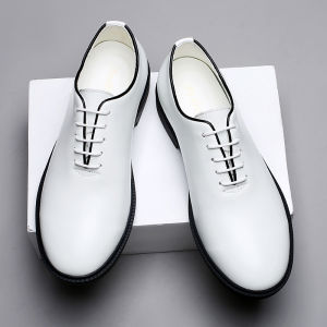 NUDANLAI | Genuine Leather Business Casual Shoe Off-white
