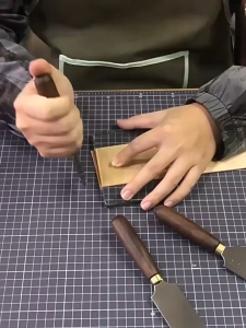 Dao Cắt Da Lạng Da Lưỡi Thép Không Gỉ Loại Tốt - Dụng Cụ Làm Da Handmade DIY
