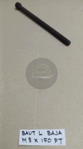BAUT L BAJA DRAT 12 M8X150 15CM FULL DRAT PANJANG 15 CM M8 X 150 BAUD HITAM KUNCI L 6 L6 DIAMETER DRAT 8MM PITCH DRAT 1.25 GRADE 12.9 8X150 8 X 150 150MM 150 MM GUBUG BAUT SEKRUP SKRUP