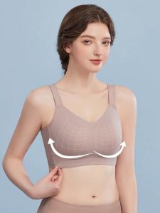 Breasts Contracting Intimates Womens Ultra-Thin Push up Bras Breast Holding Push-up without Steel Ring Plus Size Tank Top Bra