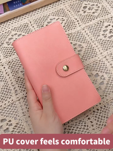 【4PCS】A6 PU Leather Binder Cash Planner Notebook Zipper Folder Storage Cash Bills Envelope Money Organizer Detachable Cash Storage Bag Account Book A6 Size Portable Money Journal Daily Expenses Tracker Children Savings Bag Holder