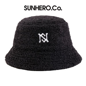 Sunhero Lamb Fur Bucket Hat Face Slimming Versatile Warm Thickened Waterproof Winter Fishing Cap Casual Style Womens Hat