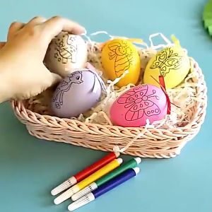 《 𝟬 𝗧𝗘𝗖𝗛𝗡𝗜𝗤𝗨𝗘𝗦 》DIY Painting Egg Kids Children Coloring Art Craft Creative Handicraft Toy Doorgift Goodies Gift 手工美术彩蛋