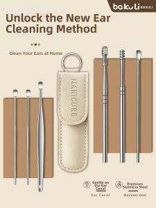 BAKULI | Stainless Round Spiral Ear Cleaner Tool