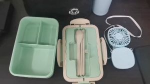 【BUY 1 TAKE 3】 Lunch Box Take hermal Insulation Lunch bag and 400ml Nice Cup Tumbler Mini Fan