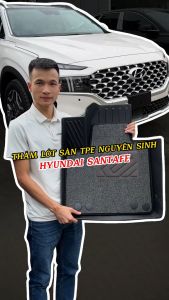 Thảm Lót Sàn Xe HUYNDAI SANTAFE (2019 - 2025) Nhựa TPE Đúc 3D Không Mùi Không Nấm Mốc Bền Đẹp Chắc Chắn - CARSEN VIET NAM