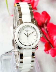 Đồng hồ nữ Tissot dây kim loại pha gốm. T064.210.22.016.00. Hàng chính hãng bảo hành toàn cầu.