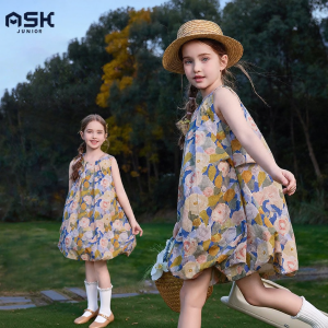 ASK JUNIOR | Summer New Casual Sleeveless Breathable Floral Dress