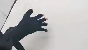 Copper fiber pressure half-finger gloves for health care rehabilitation training copper ion pressure gloves
