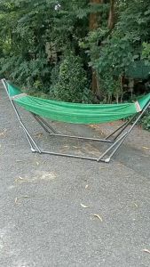 Bộ Võng Xếp Sắt Sơn Tĩnh Điện Khung Lớn Nặng 8kg + Lưới Cán Thép Dày 13kg - Võng Xếp Cao Cấp