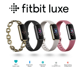 Fitbit Luxe Fitness Tracker AMOLED Screen 24/7 Heart Rate Monitor Sleep SpO2 Stress Tracker Waterproof Smart Bracelet