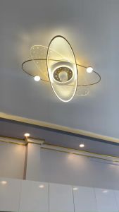 Đèn ốp trần kết hợp quạt đảo trần phong cách hiện đạiĐèn quạt trần hiện đạiĐèn Led đổi 3 màu ánh sáng có điều khiển