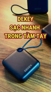 Pin Sạc Dự Phòng 10.000mAh Sạc nhanh 22.5W USB-C PD Power Bank DEKEY Power Pioneer kèm cáp sạc chính hãng Dekey Japan