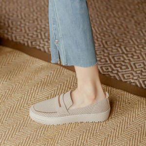 Japanese Style Princess Shoes Fisherman Shoes 2024 round Toe Flying Woven Flats Women Flat Bottom Slip-on Thick Sole Woven Loafers Women