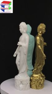 Tượng thích ca mâu ni bổn sư thích ca mâu ni dáng đứng cao 21cm (nhiều màu sắc). Trang trí trên ô tô tiểu cảnh bonsai ghép lũa để bàn trà phòng khách bàn làm việc…