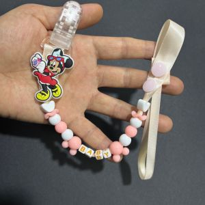 Disney | Kawaii Baby Pacifier Chain Clip False Tooth Nipple Fixing Clip BPA-Free Material Baby Tooth Chain Toy Gift Suitable for Cute